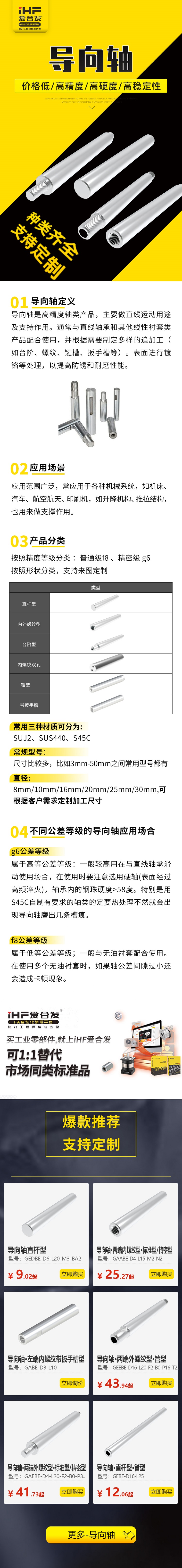 帶你了解不同公差等級(jí)的導(dǎo)向軸應(yīng)用場(chǎng)合！